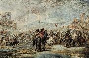 Francesco Simonini The Cavalry Charge oil painting on canvas
